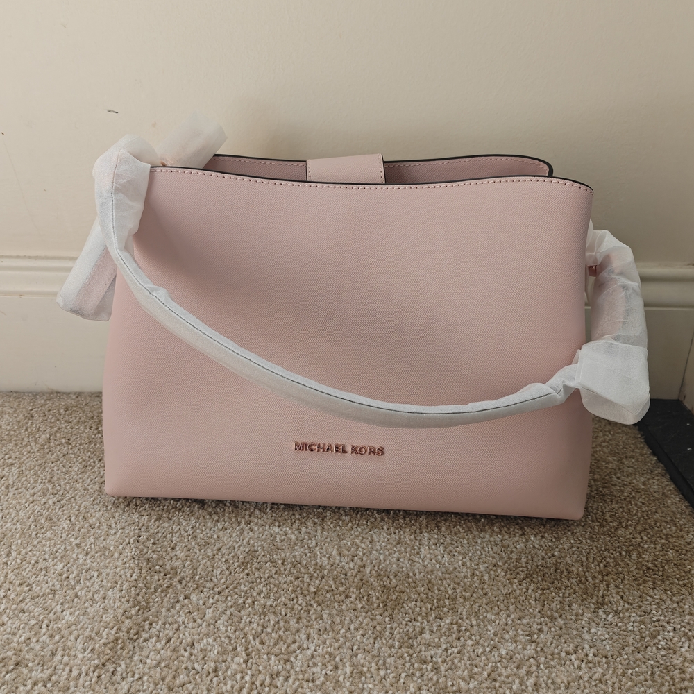 Michael Kors Pink Saffiano Leather Shoulder Bag